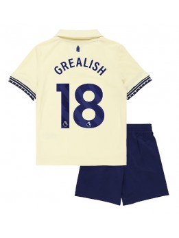 Billige Everton Jack Grealish #18 Bortedraktsett Barn 2025-26 Kortermet (+ Korte bukser)